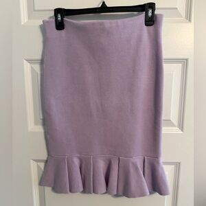 Express Lavender and White Knit skirt